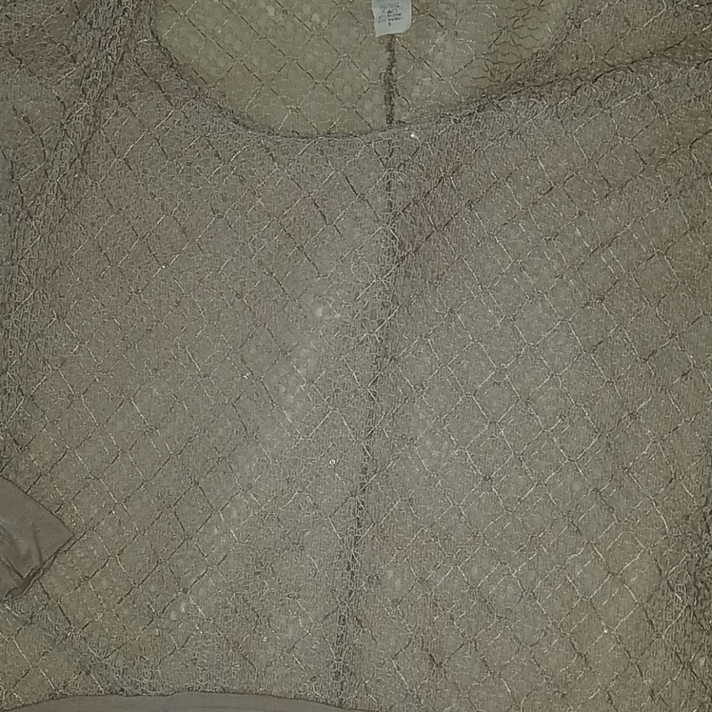 Hi low taupe sequin knit - Picture 3 of 5